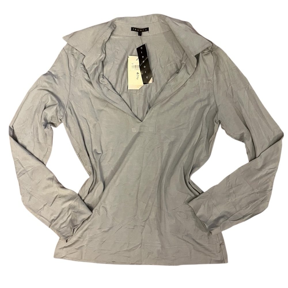 NWT Theory Jersey Knit Long Sleeve Top Large